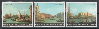San Marino 1971 Mi 972/74 - Picturi de Antonio Canaletto foto