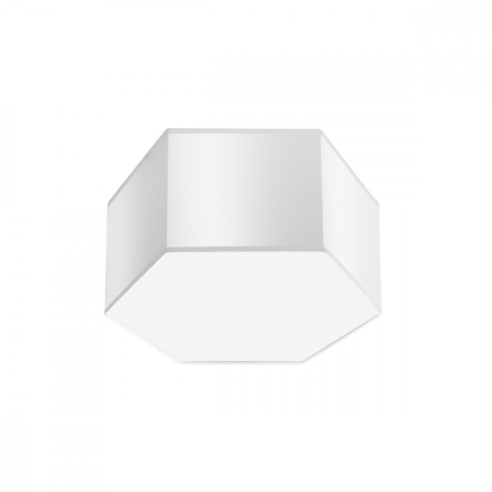 Lampă De Tavan Sunde Alb Pvc 2 Becuri Cub Modern De Interior