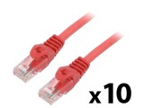 Cabluri Patch U/UTP 6 litat CCA PVC roşu 2m 26AWG - 10 buc.