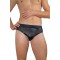 Slip clasic barbati din microfibra lucioasa - M - Negru