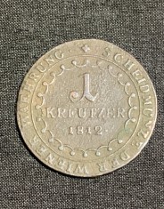 Moneda 1 kreuzer 1812 G Austria foto