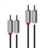 Cablu audio 2 x RCA la 2 x RCA T-T 1.8m, KM1209, Oem