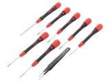 Set Şurubelniţe de Precizie cu Pensetă PicoFinish&reg; 8buc.