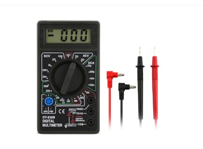 Multimetru afisaj LCD digital, aparat masura 19 scale, 2 testere, negru foto