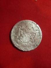 Moneda 1 Leu 1874 Carol I argint ,cal. mediocra , Romania foto