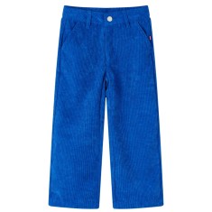 Pantaloni pentru copii, velur, albastru cobalt 116 foto