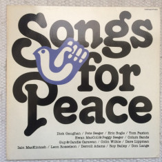 Songs For Peace 1983 various disc vinyl lp selectii muzica blues folk VG+