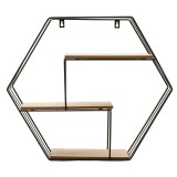 Raft de perete Azira pakoworld culoare stejar negru 50x10x44cm