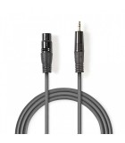 Cablu Audio Balansat XLR 3 Pini mama - Jack 3.5 mm tata stereo 1m