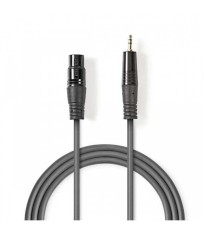 Cablu Audio Balansat XLR 3 Pini mama - Jack 3.5 mm tata stereo 1m foto