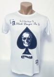 Tricou barbați alb imprimeu frunză - XXL