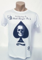 Tricou barbați alb imprimeu frunză - XXL