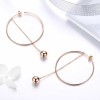 Cercei Argint 925 Rose Gold Hoops, Diametru 39mm, 4.5g, Argintboutique