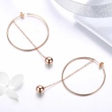 Cumpara ieftin Cercei din Argint Rose Gold Hoops Arg312A, Argintboutique