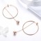 Cercei din Argint Rose Gold Hoops Arg312A