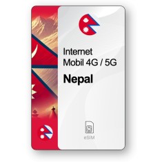 eSIM Internet Nepal, valabil 7 zile, trafic 1 GB, Standard
