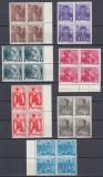 ROMANIA 1936 LP 114 COSTUME NATIONALE OETR BLOCURI DE 4 TIMBRE MNH