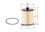 Filtru combustibil Toyota Yaris (P13) Motor 1.4 D (NLP130), 1.4 D (NLP130, NLP130), 1.4 D4d (NLP130), diam. 66 mm, 90 mm, OE 233090N010