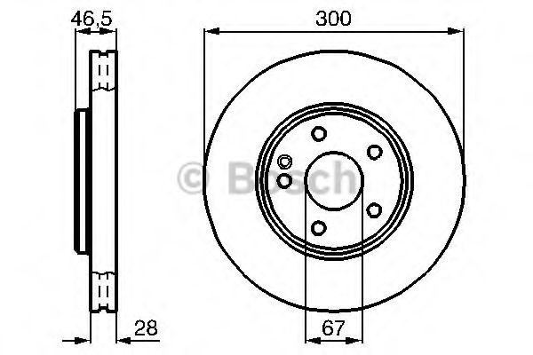 Disc frana MERCEDES C-CLASS (W203) (2000 - 2007) BOSCH 0 986 478 876