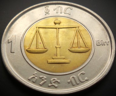 Moneda exotica bimetal 1 BIRR - ETIOPIA, anul 2020 * cod 3648 = circulata foto
