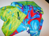 SIEGER COUTURE ITALIA, esarfa matase naturala 2 fete , ceas cadou, Marime universala