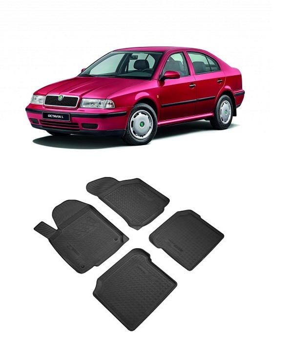 Set covorase auto din cauciuc tip tavita SKODA Octavia I (A4) (1997-2000)