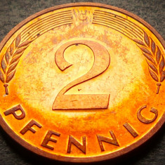 Moneda 2 PFENNIG - RF GERMANIA, anul 1982 D *cod 3962 A = UNC - luciu de batere