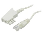 Cablu Telefon Goobay RJ45 - Mufă F TAE 20m Alb 60676