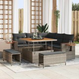 VidaXL Set de canapele pentru grădină 8 pcs Gri 100 x 100 x 71 cm