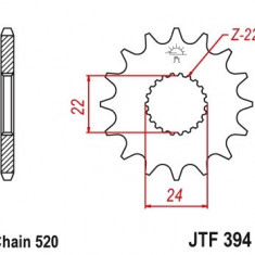 Pinion fata 17 dinti pas lant 520 - Aprilia AF1 Futura - Classic - ETX - Red Rose - RS Extrema - RX 2T 125cc - ATV Can-Am DS 450cc