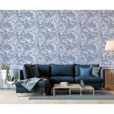 DUTCH WALLCOVERINGS Tapet &amp;quot;Liquid Marble&amp;quot;, albastru 442601 foto