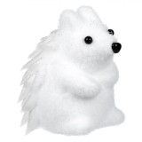 Figură Decorativă Crăciun, Spumă, Arici, Alb, 12 cm