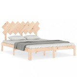 Cumpara ieftin Cadru de pat fara saltea, 140x200 cm, lemn masiv pin