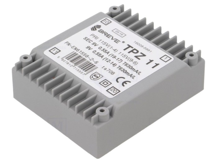 Transformator alimentare 11VA 9/9V PCB