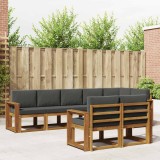 vidaXL Set de canapele de exterior cu pernă 8 pcs Natural și Antracit 3366575