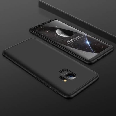 Husa protectie pentru Samsung Galaxy S9 Plus Negru Fullbody acoperire completa 360 grade cu folie de protectie gratis foto