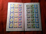 2 Blocuri Romania 1973 cu 5xSeria Ocrotirea Naturii , Flora si Pasari , 30 val.
