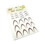 Set de 2 unități: Stickere tip slider design French-Ombr&eacute; #1951