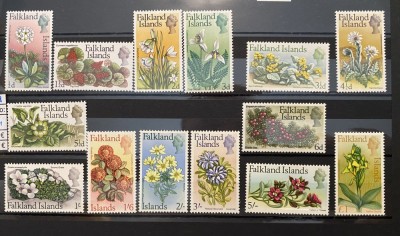 PC408 - FALKLAND ISLANDS 1968 FLORA/PLANTE, serie MNH, 14v foto