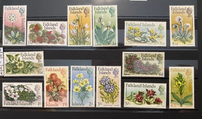 PC408 - FALKLAND ISLANDS 1968 FLORA/PLANTE, serie MNH, 14v