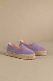 Manebi espadrile din piele intoarsa Hamptons Double Sole Espadrilles culoarea violet, cu platforma, R 6.3 D0