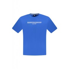 Tricou barbati, cu imprimeu cu logo, Regular fit, Albastru, S