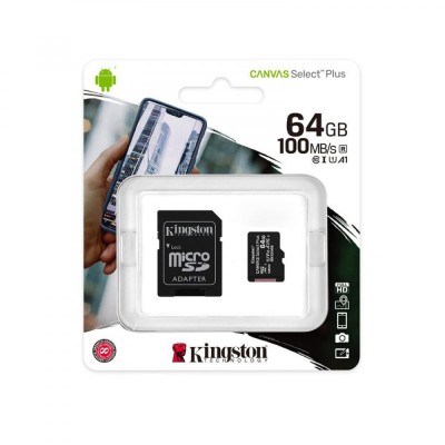 Card memorie Kingston Micro SD 64 GB + Adaptor Macro foto