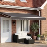 vidaXL Copertina Retractabila Gradina Terasa Antracit 4.5 x 3m Poliester Otel Aluminiu