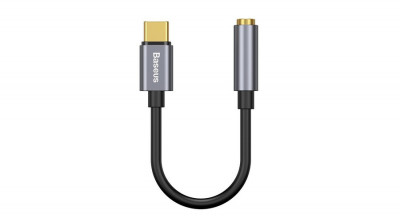 Baseus L54 adaptor audio USB-C mini jack 3,5 mm (negru gri) foto