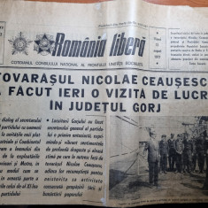 romania libera 12 august 1977-vizita lui ceausescu in jud. gorj,orasul targu jiu