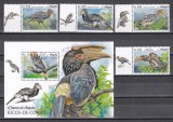 Angola 2018 - Păsări - Hornbills, Serie cu Tapsuri + Colita, MNH