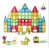 Set de constructie 2D 3D din placi magnetice, 101 piese, joc educativ, cadou fete baieti, multicolor, 3 -13, MAGPLAYER