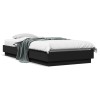 Gossi cadru de pat cu lumini led, negru, 100x200 cm
