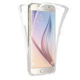 Cumpara ieftin Husa 360 fata spate Samsung J510 J5 2016 + Cablu De Date Cadou, Transparent